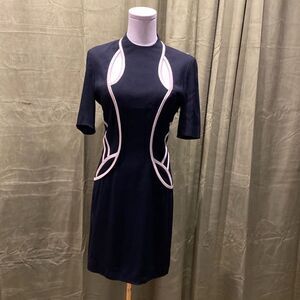 Temperley London Black and White cut out Mini Dress, US6